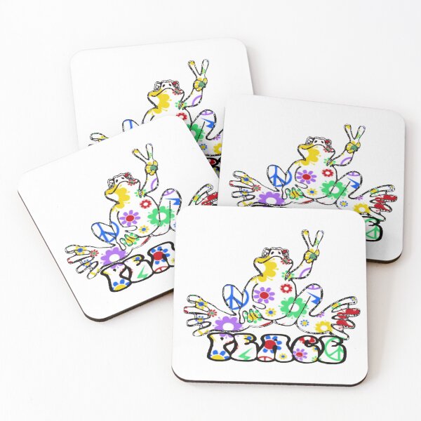 Item preview, White Floral Peace Frog designed and sold by natnat7w.