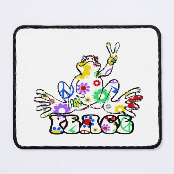 Item preview, White Floral Peace Frog designed and sold by natnat7w.