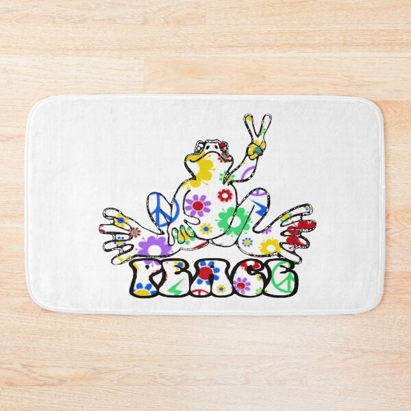 Item preview, White Floral Peace Frog designed and sold by natnat7w.