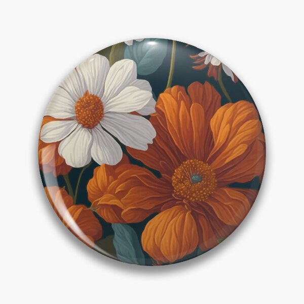 Item preview, floral design in warm colors designed and sold by UNICORNSPOD.