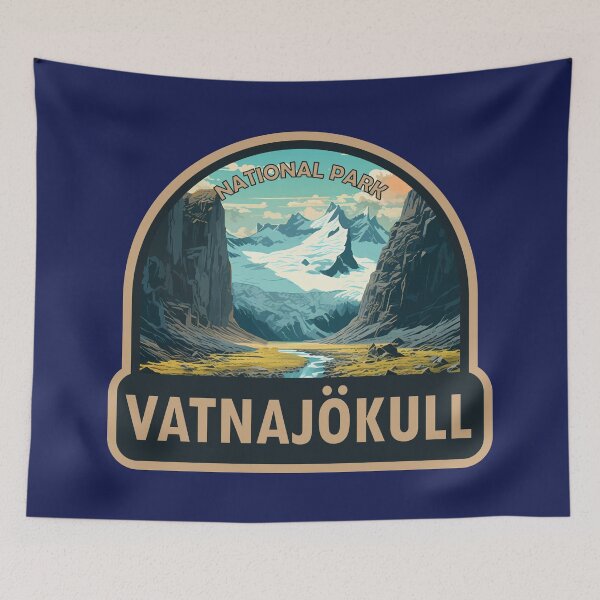 Item preview, Vatnajokull National Park Iceland Travel Art designed and sold by KrisSidDesigns.