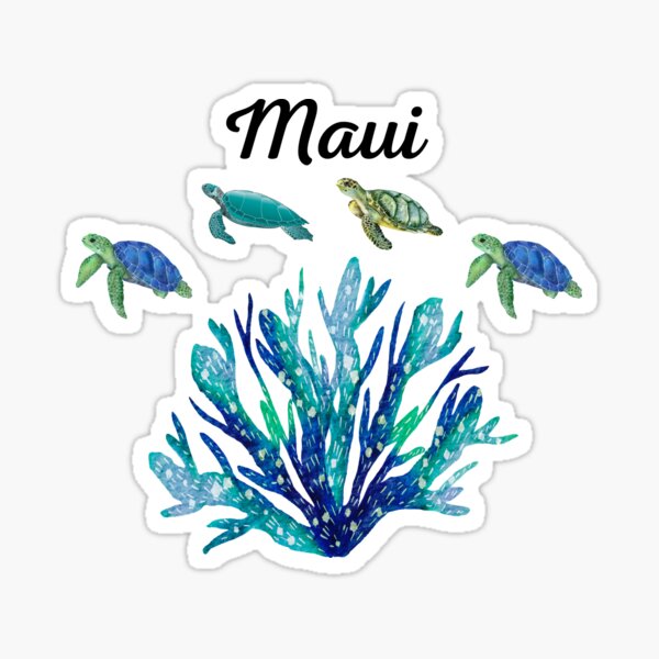 Item preview, Maui Hawaii turtles and reef designed and sold by Linda La Guardia.