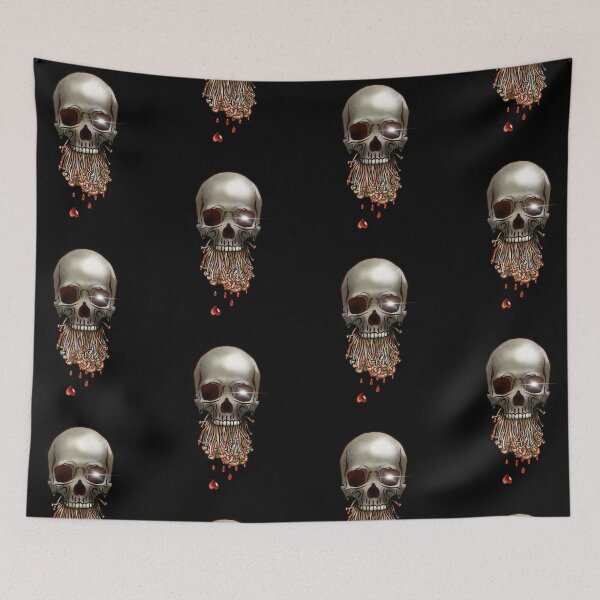 Item preview, Skull and Enoki Mushroom designed and sold by Naturascopia.