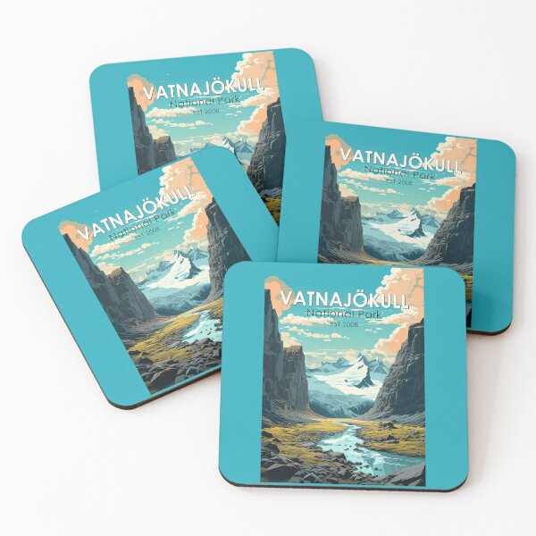 Item preview, Vatnajokull National Park Iceland Travel Art Vintage designed and sold by KrisSidDesigns.