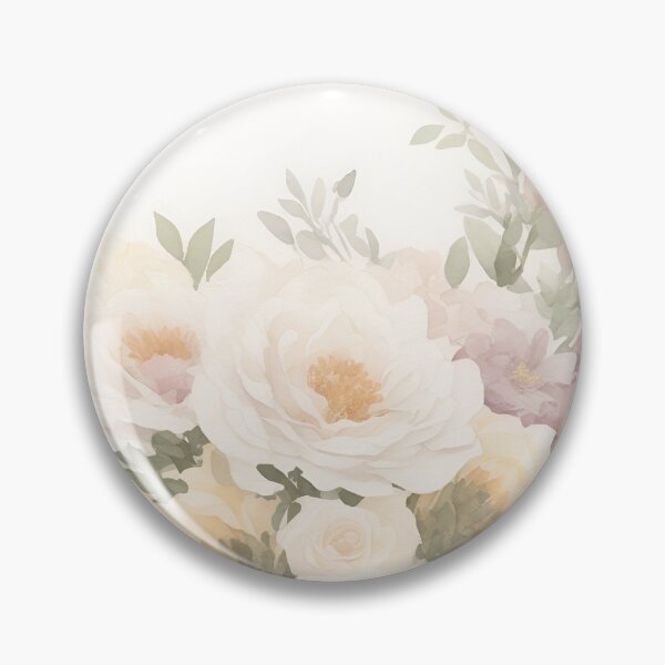 Item preview, Romantic beige watercolor flowers designed and sold by Leikadraws.