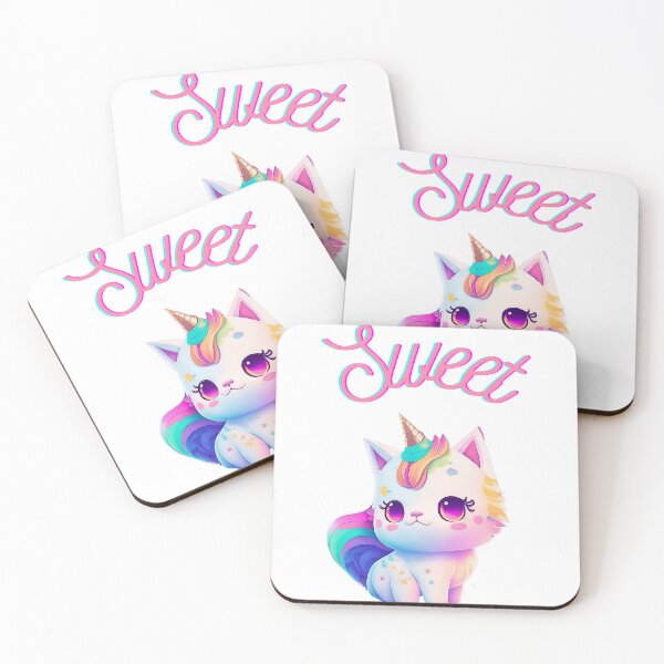 Item preview, Sweet Cat unicorn design cat unicorn sticker packs cute kitten unicorn sweet stickers designed and sold by varodesign.
