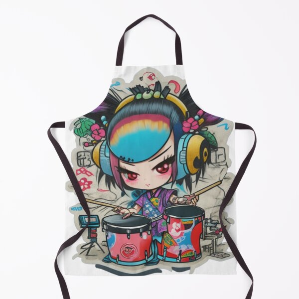 Item preview, Adorable kimono-clad drummer rocking the stage sticker and more. designed and sold by mefirefire.