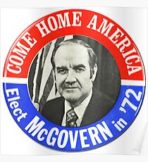 George McGovern für den Präsidenten - 1972 Kampagne Button Design Poster