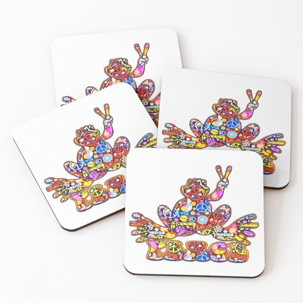 Item preview, Multicolor Peace Sign Symbols Peace Frog designed and sold by natnat7w.