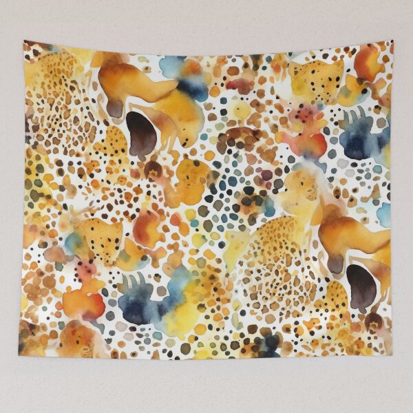 Item preview, Boho Yellow Animal Print watercolor pattern designed and sold by DaisyMarroquin.