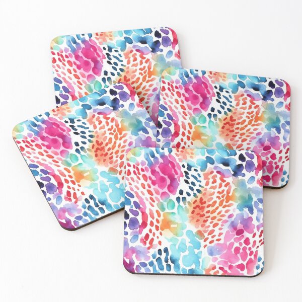Artikelvorschau, Buntes Aquarellmuster mit mehreren Tiermotiven entworfen und verkauft von DaisyMarroquin.