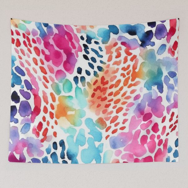 Artikelvorschau, Buntes Aquarellmuster mit mehreren Tiermotiven entworfen und verkauft von DaisyMarroquin.