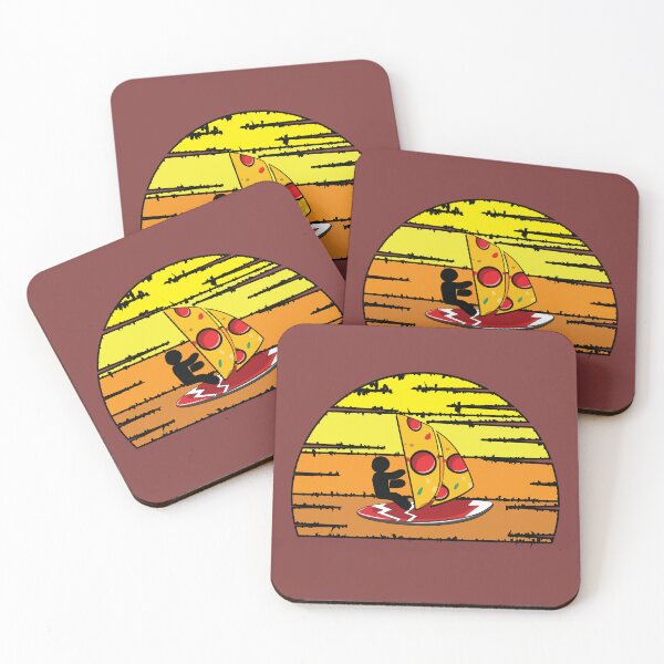 Item preview, Surfing on a pizza board at sunset  designed and sold by Donutlovers.