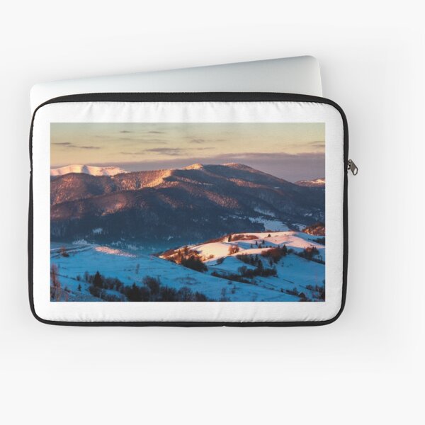 sunrise in snowy Carpathian mountains Laptop Sleeve