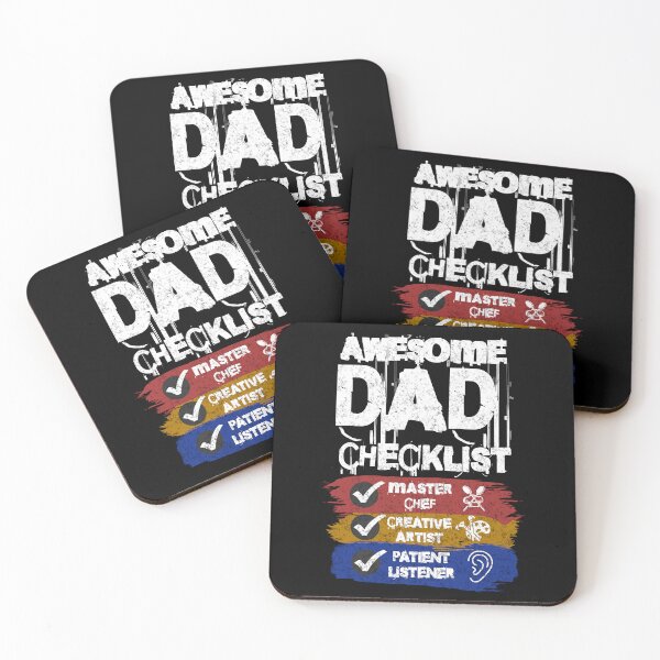 Item preview, AWESOME DAD CHECKLIST Master Chef, Creative Artist, Patient Listener designed and sold by Affyboss6.