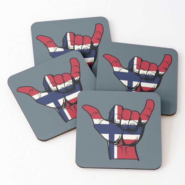 Item preview, Norway flag on Shaka hand  designed and sold by Donutlovers.