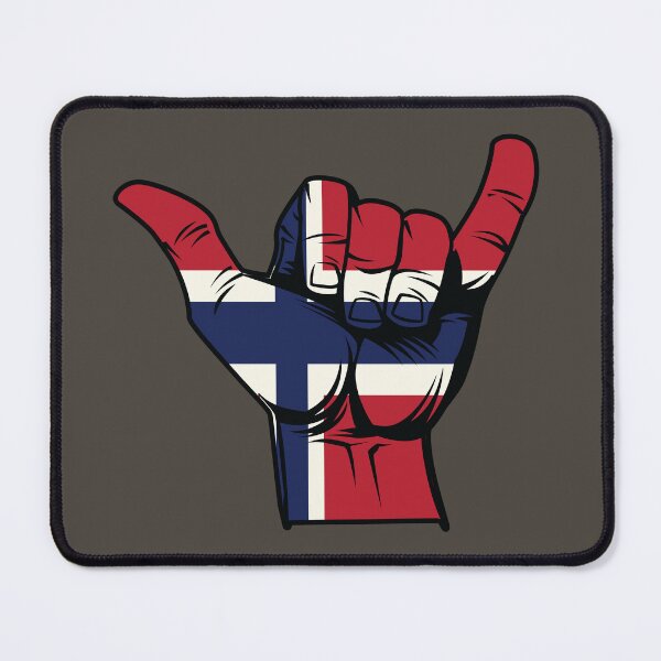 Item preview, Norway flag on Shaka hand  designed and sold by Donutlovers.