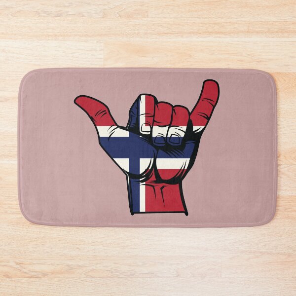 Item preview, Norway flag on Shaka hand  designed and sold by Donutlovers.
