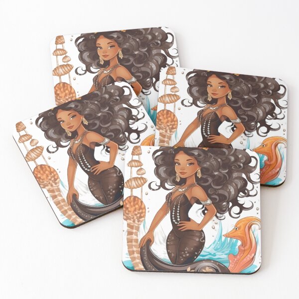 Item preview, Little Black Mermaid designed and sold by CATWOLF AI.