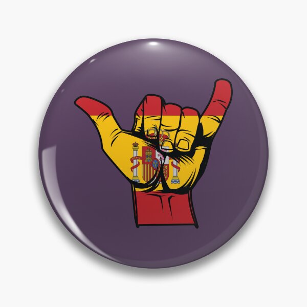 Artikelvorschau, Spanish flag on Shaka hand  entworfen und verkauft von Donutlovers.