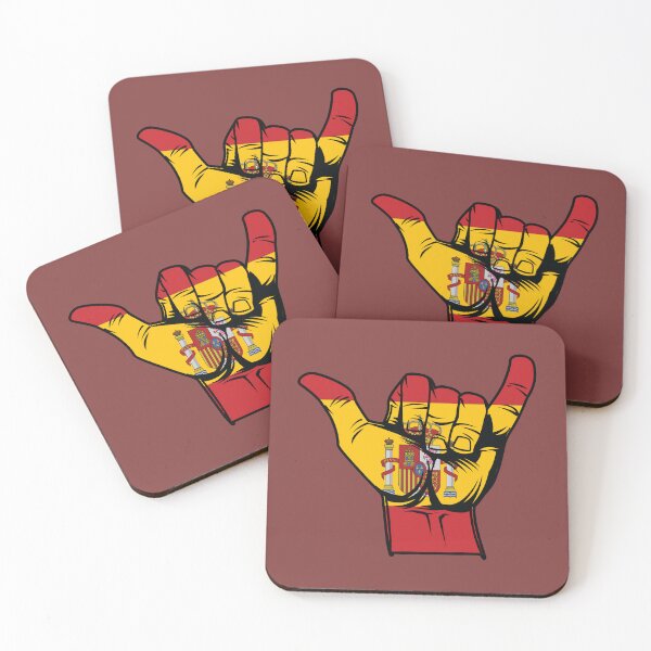 Item preview, Spanish flag on Shaka hand  designed and sold by Donutlovers.