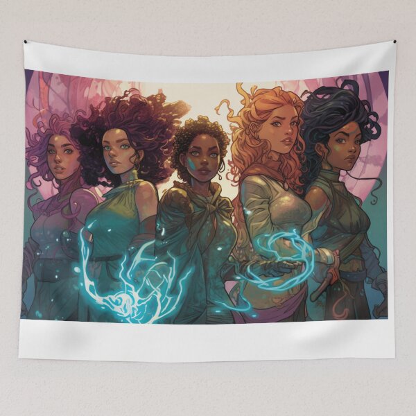Item preview, Whispers of Magic: Embracing the Power of Five Witches and the Unbreakable Bonds of Friendship designed and sold by veinmerch.