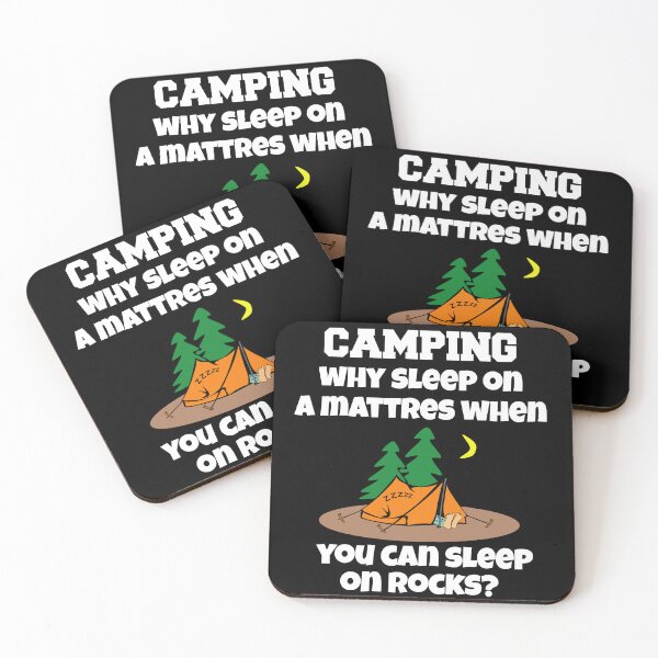 Artikelvorschau, Lustiges Happy Camper Design Warum auf einer Matratze schlafen entworfen und verkauft von fantasticdesign.