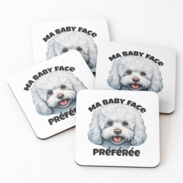 Item preview, My favorite baby face - Bichon Frize dog head with French lettering. designed and sold by isaweb.