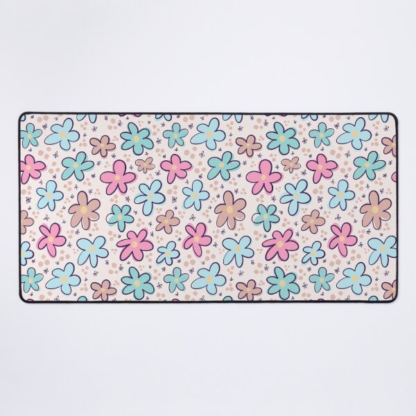 Item preview, Scattered pastel hand-drawn flowers with purple outlines designed and sold by Lia Zarpin.