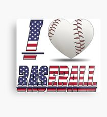 I love baseball Metal Print