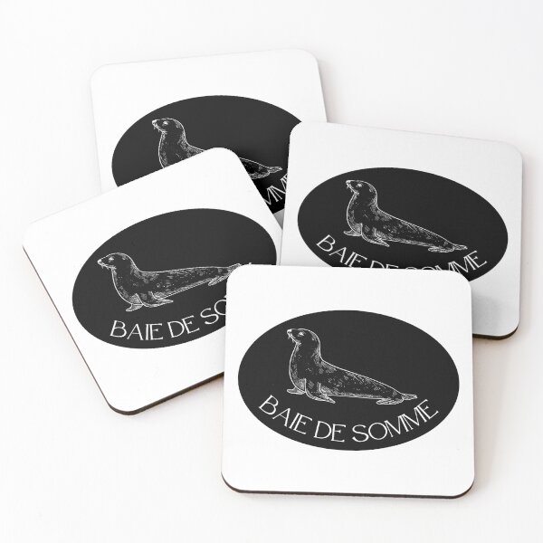 Item preview, Baie de somme in France in black and white with a seal designed and sold by PausePapote.