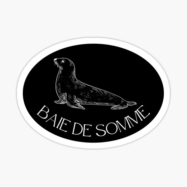 Vista previa del artículo con la obra «Baie de somme en Francia en blanco y negro con un sello», diseñado y vendido por PausePapote.