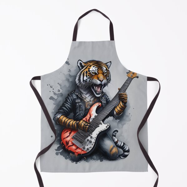 Item preview, Rock Tiger Unleashes His Musical Fury With A Roaring Guitar designed and sold by The Animal Stuff.
