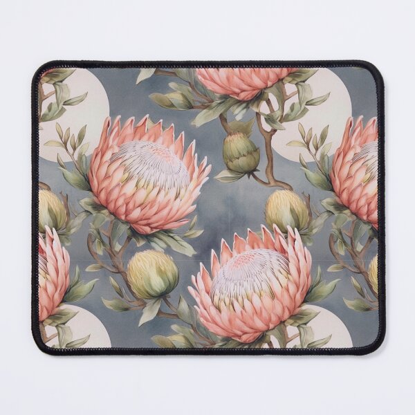Item preview, Pink proteas in the moonlight designed and sold by Lillypot-Prints.