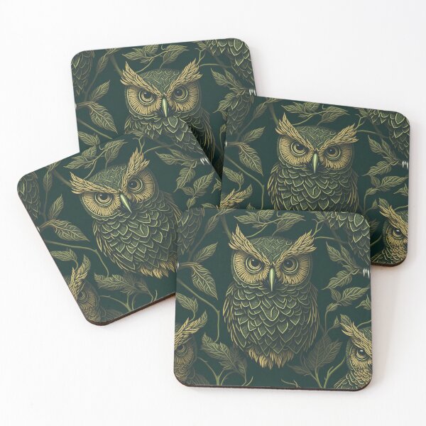 Item preview, Beautiful Green Owl Bird Digital Art designed and sold by CXJStudio.