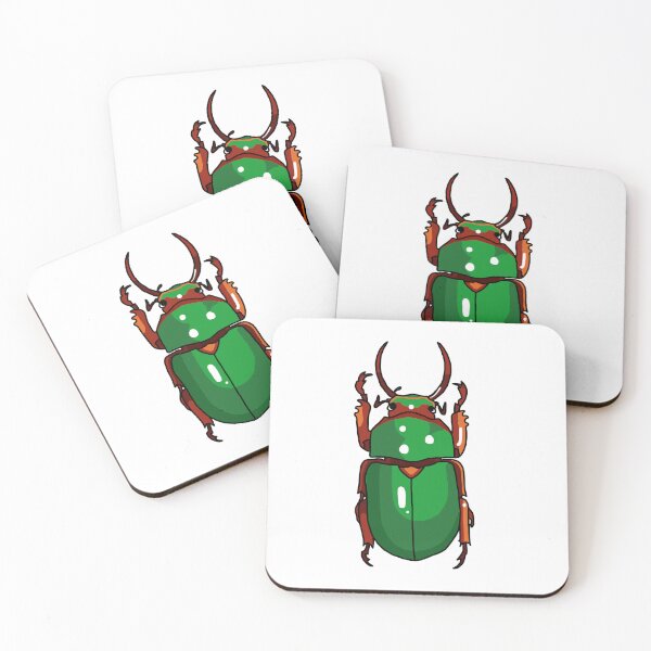 Item preview, green horned beetle ! designed and sold by nevephil.