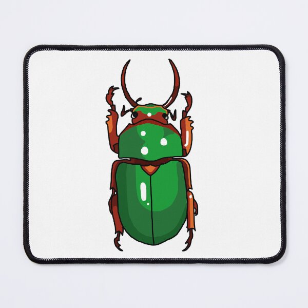 Item preview, green horned beetle ! designed and sold by nevephil.