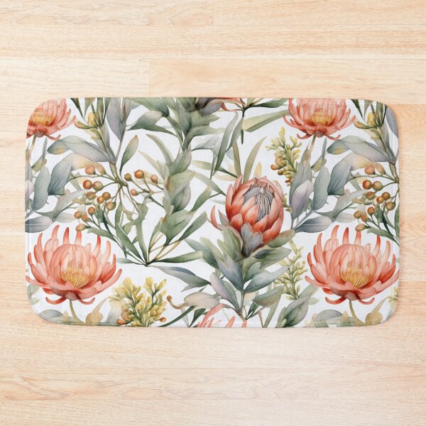 Item preview, Peach protea pattern designed and sold by Lillypot-Prints.