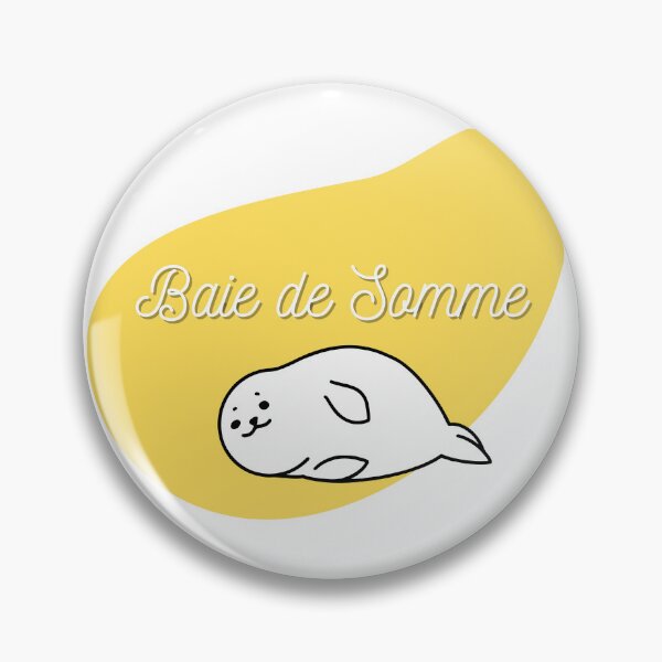 Artikelvorschau, Baie de Somme in Frankreich in Gelb und Weiß mit Siegel entworfen und verkauft von PausePapote.