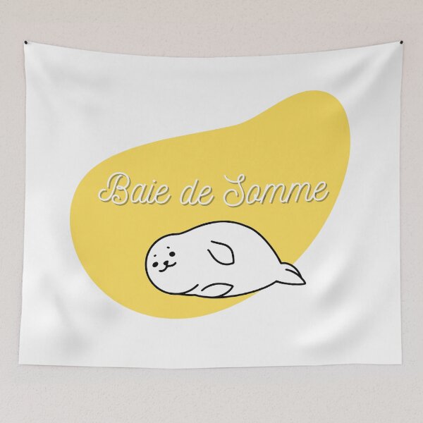 Item preview, Baie de somme in France in yellow and white with a seal designed and sold by PausePapote.