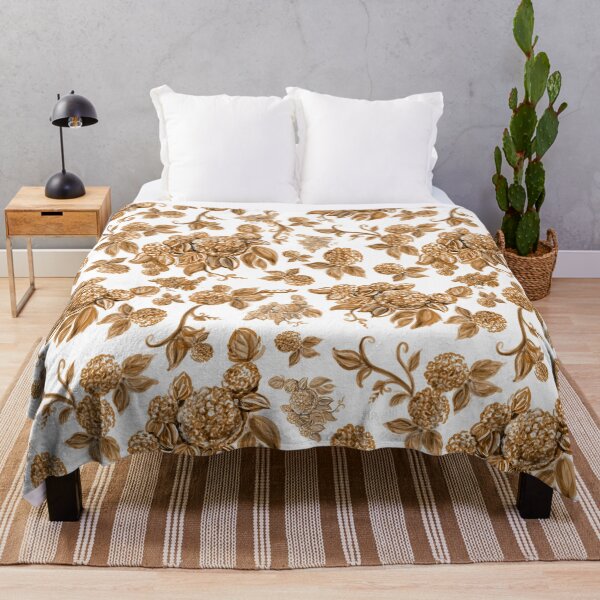 Item preview, Autumn Brown Hydrangea Floral Print with Hidden Mickeys designed and sold by PrissDodrill-86.