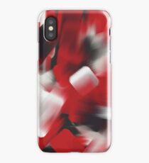 Red Brush Strokes iPhone Case