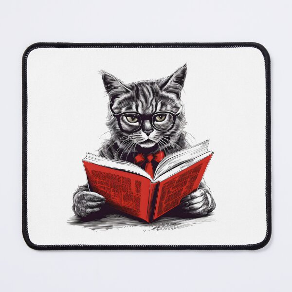 Item preview, Cat Reading A Book designed and sold by Print-Frenzyy.