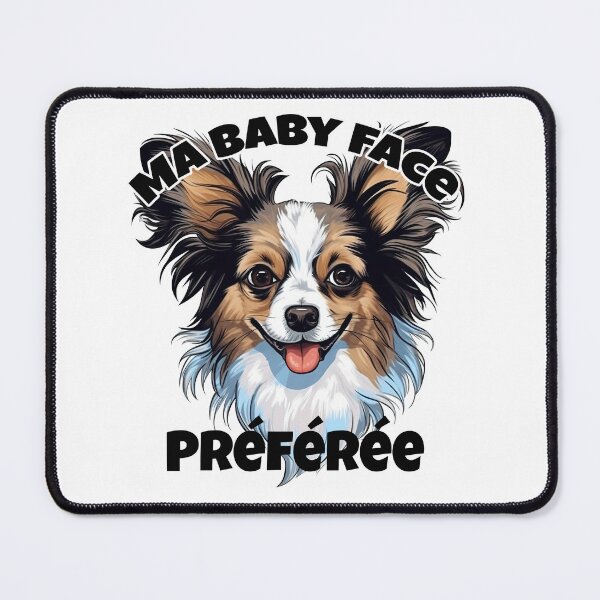 Item preview, My favorite baby face - Papillon Continental Toy Spaniel (Papillon) dog head with French lettering. designed and sold by isaweb.