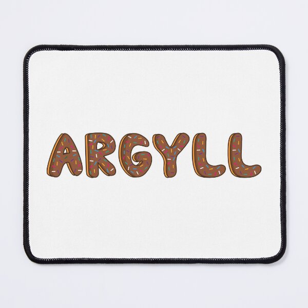 Item preview, City of Argyll text Shaped Like Chocolate Donuts  designed and sold by DonutsWords.