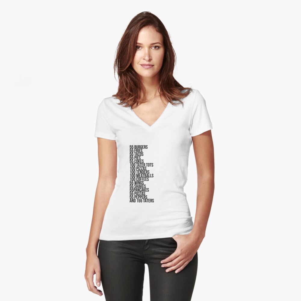 Item preview, Fitted V-Neck T-Shirt designed and sold by HappySadDesign.