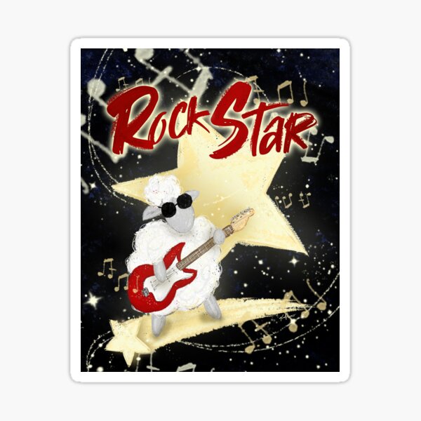 Rockstar Sheep Sticker