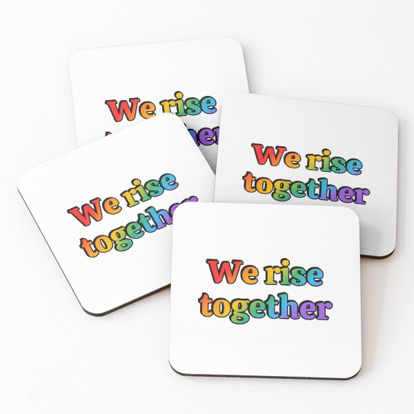 Item preview, We Rise Together - LGBT pride slogans gay queer rainbow designed and sold by Inspirationmotivation.