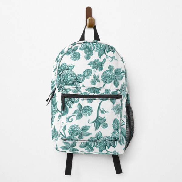 Item preview, Teal Hydrangea Floral Print with Hidden Mickeys designed and sold by PrissDodrill-86.