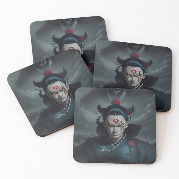 Item preview, Sorrowful Hantengu in Traditional Japanese Style - Dramatic Artwork designed and sold by ElLocoMus.
